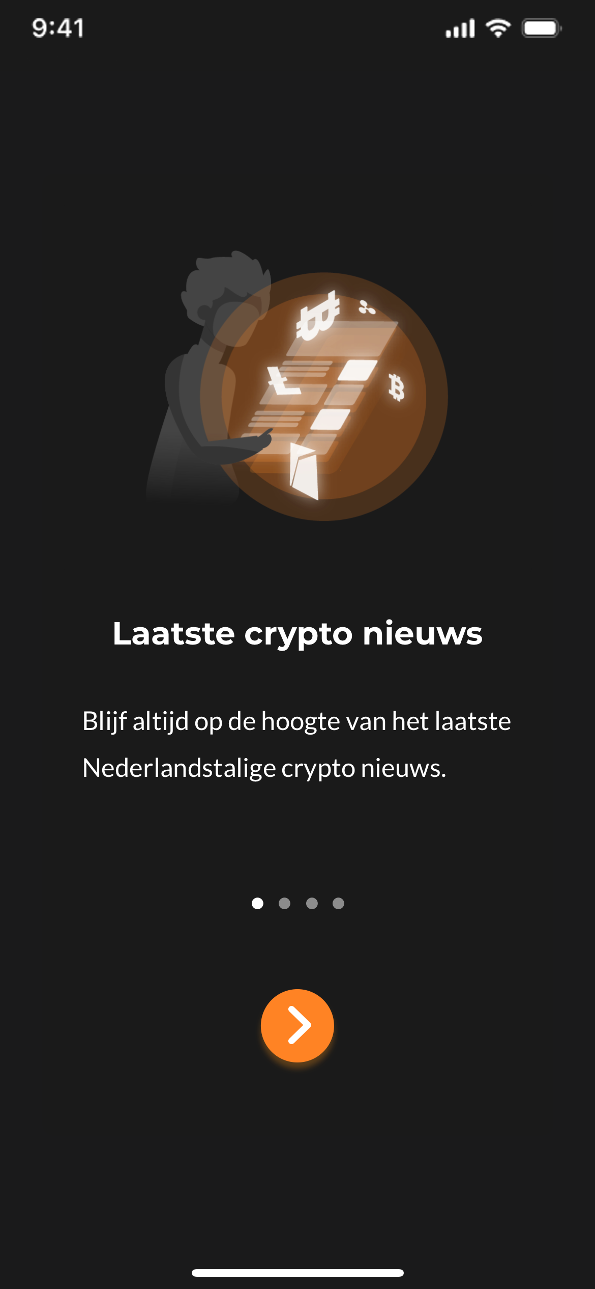 Onboarding step 1 — latest crypto news