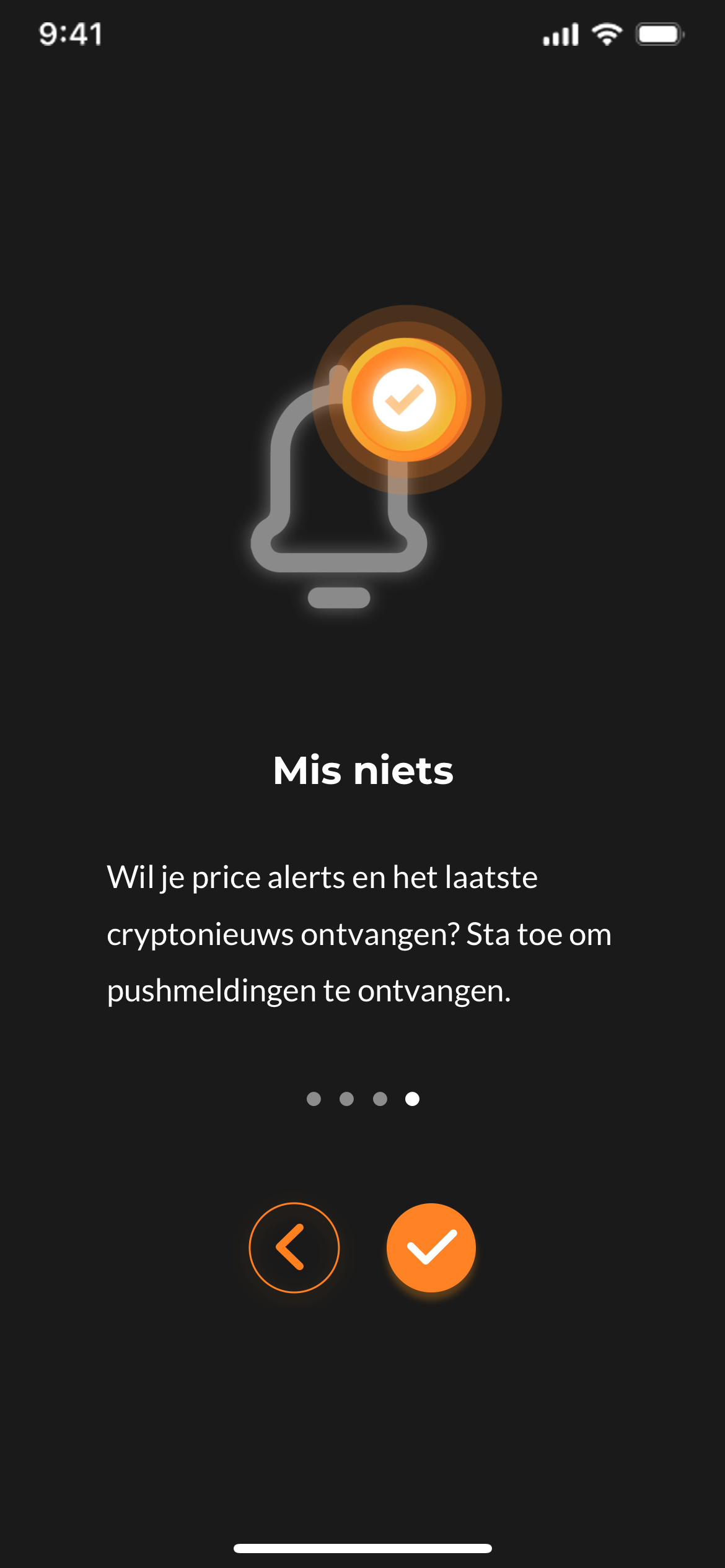 Onboarding step 4 — push notifications